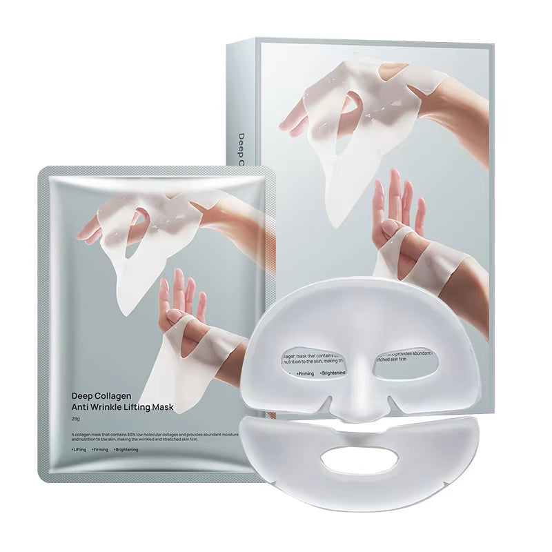 Deep Collagen anti Wrinkle Lifting Mask Collagen Face Mask Overnight, Deep Collagen Mask for Lifting Firming Moisturizing(5Pack)