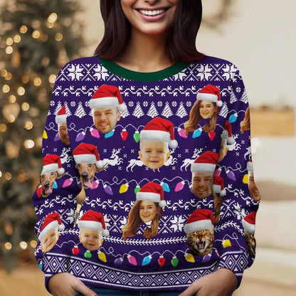 2025 New Custom Photos Graphic Sweatshirt Customize Picture Ugly Christmas Sweater Diy Personalized Face Image Pullover Sweaters