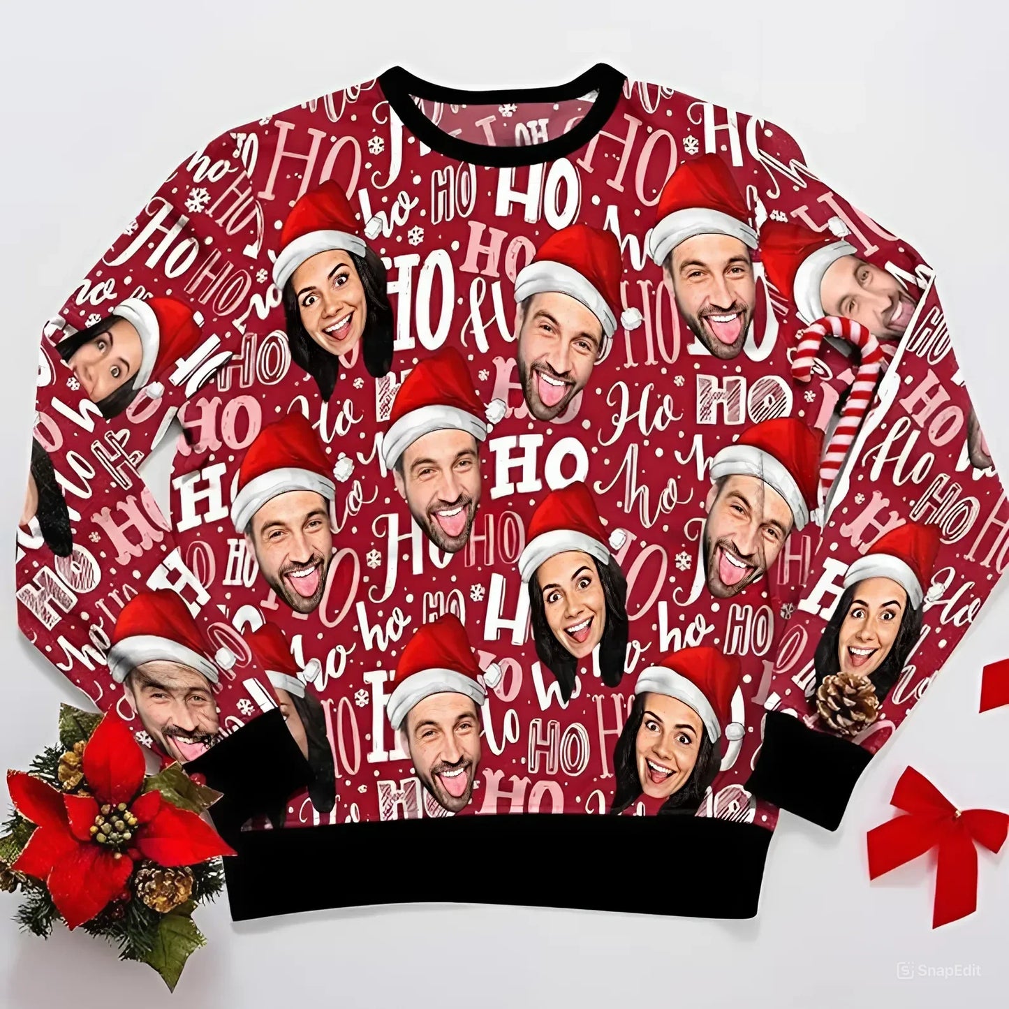 2025 New Custom Photos Graphic Sweatshirt Customize Picture Ugly Christmas Sweater Diy Personalized Face Image Pullover Sweaters
