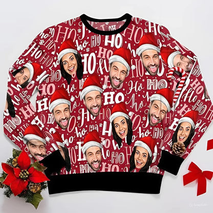 2025 New Custom Photos Graphic Sweatshirt Customize Picture Ugly Christmas Sweater Diy Personalized Face Image Pullover Sweaters