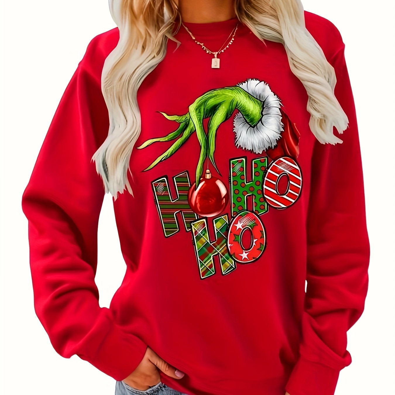 Women's Christmas Sweatshirt Christmas Holiday Sweatshirt Women's Christmas Clothing